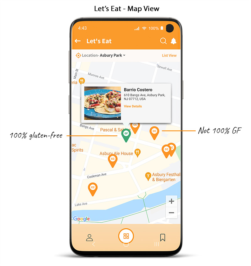 Let's Eat - Map View