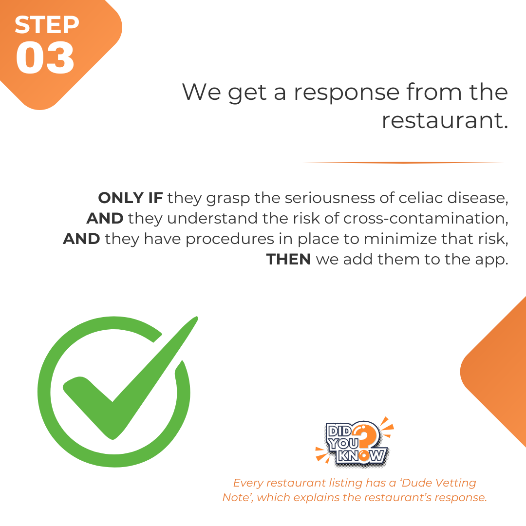 celiac vetting process step 3